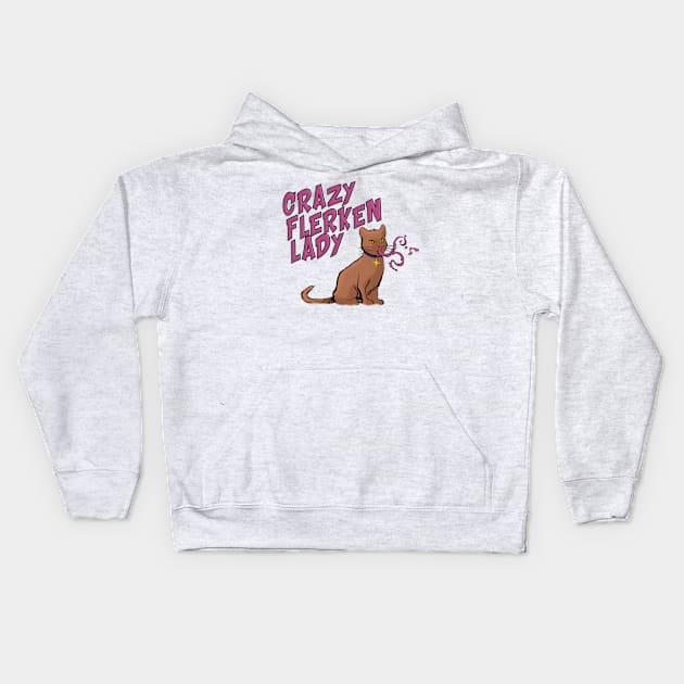 Crazy Flerken Lady Kids Hoodie by BearAndOwl